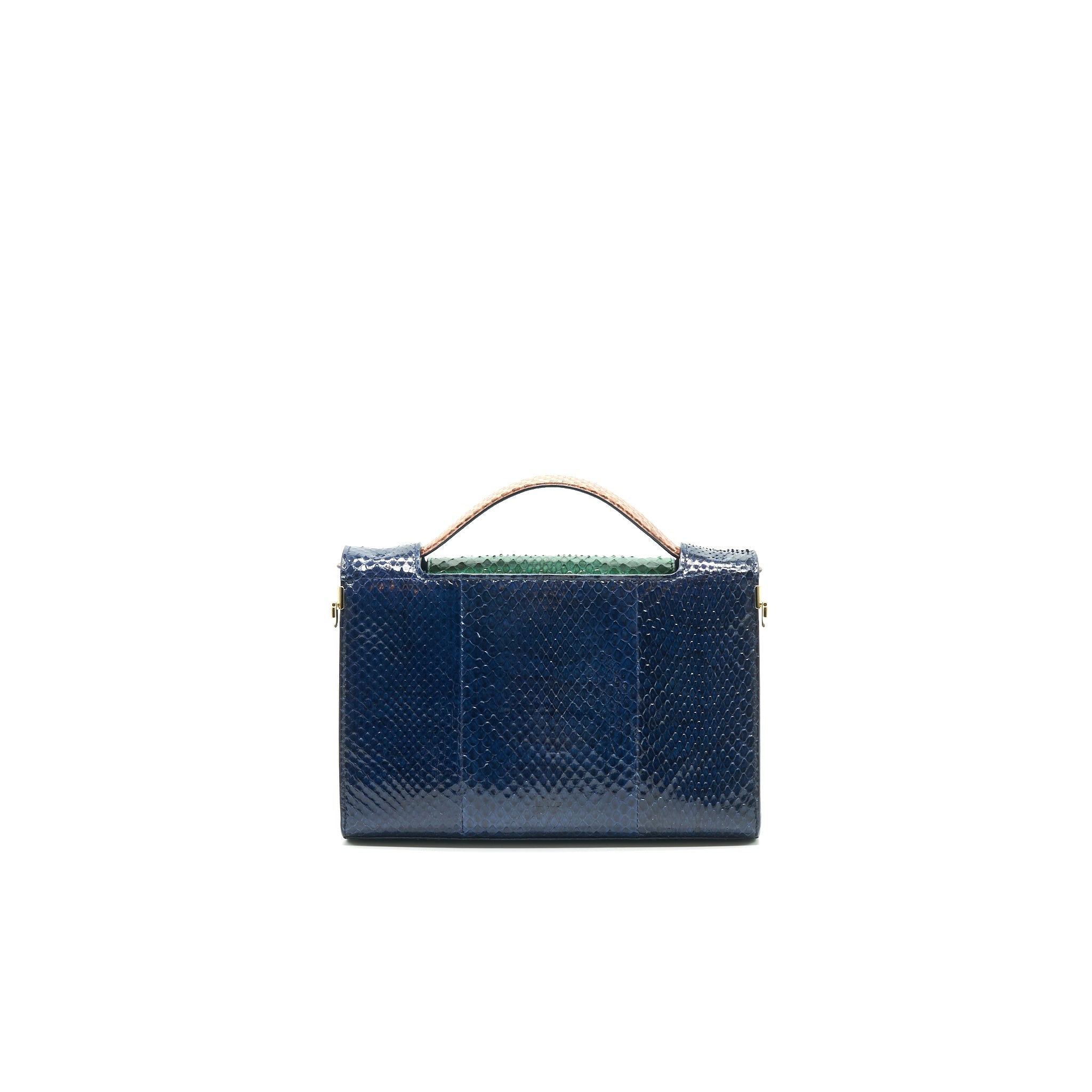 CHRISTIAN DIOR PYTHON CLUTCH/ CROSSBODY BAG MULTI COLOUR