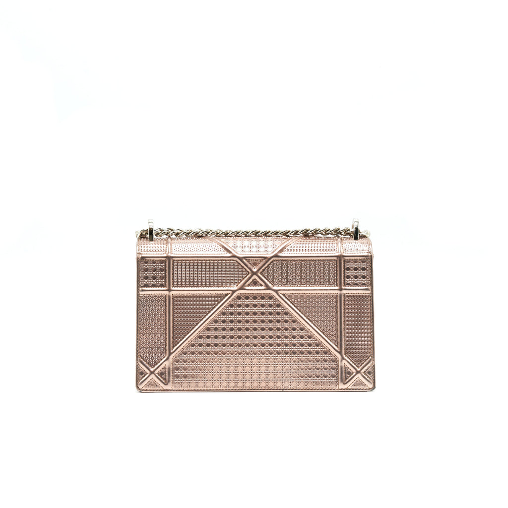 CHRISTIAN DIOR DIORAMA MEDIUM METALLIC PINK GOLD  SHW
