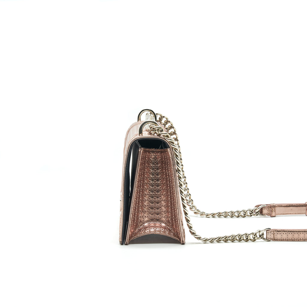 CHRISTIAN DIOR DIORAMA MEDIUM METALLIC PINK GOLD  SHW