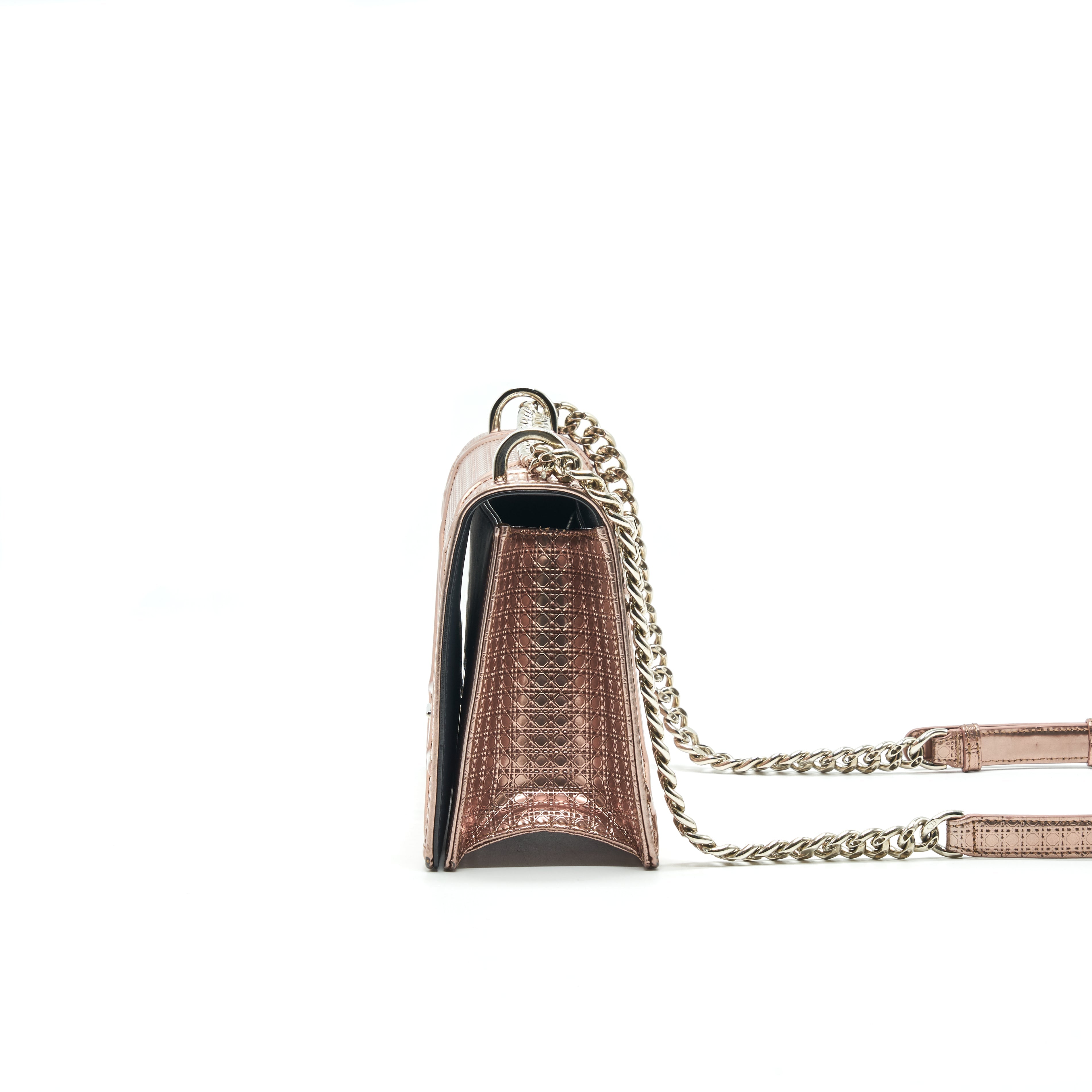 CHRISTIAN DIOR DIORAMA MEDIUM METALLIC PINK GOLD  SHW
