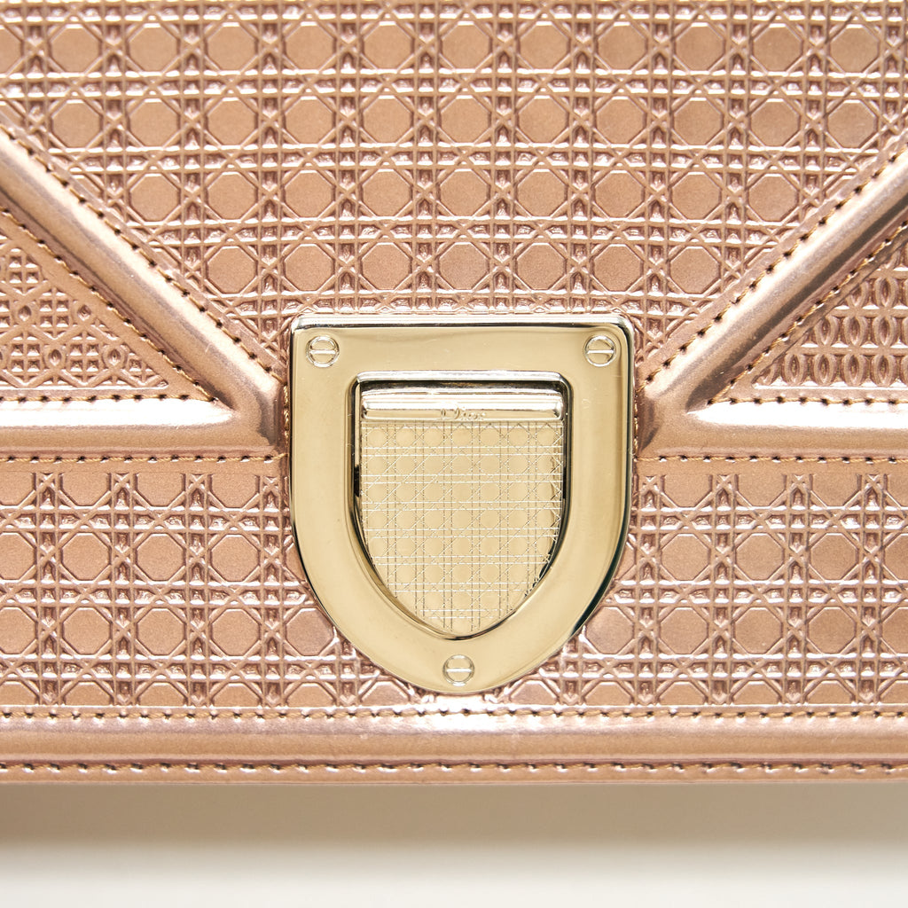 CHRISTIAN DIOR DIORAMA MEDIUM METALLIC PINK GOLD  SHW