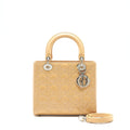 CHRISTIAN DIOR MEDIUM LADY DIOR PATENT LEATHER BEIGE WITH SHW