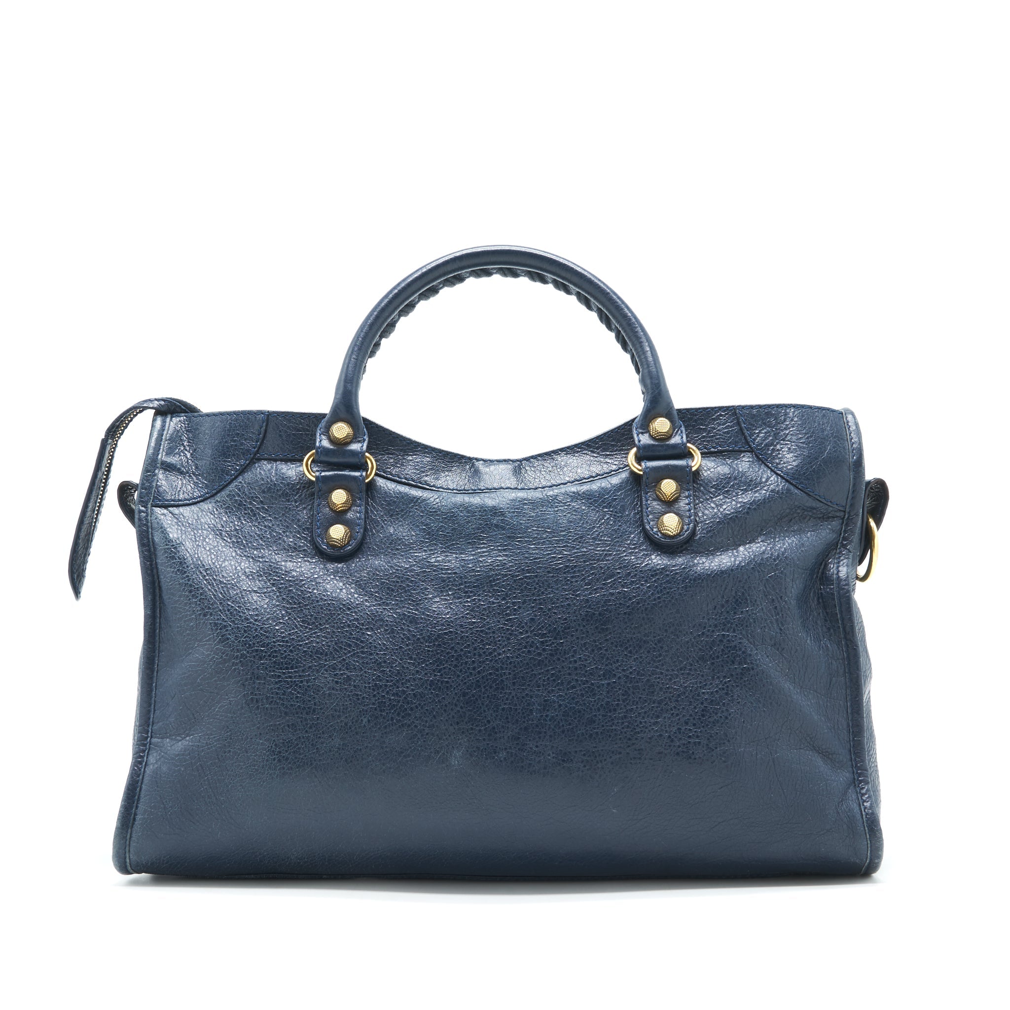 BALENCIAGA CLASSIC CITY BAG NAVY GHW