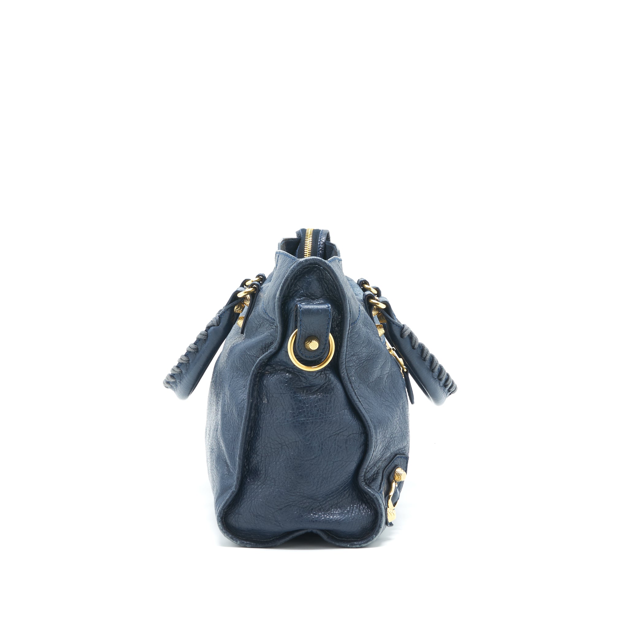 BALENCIAGA CLASSIC CITY BAG NAVY GHW