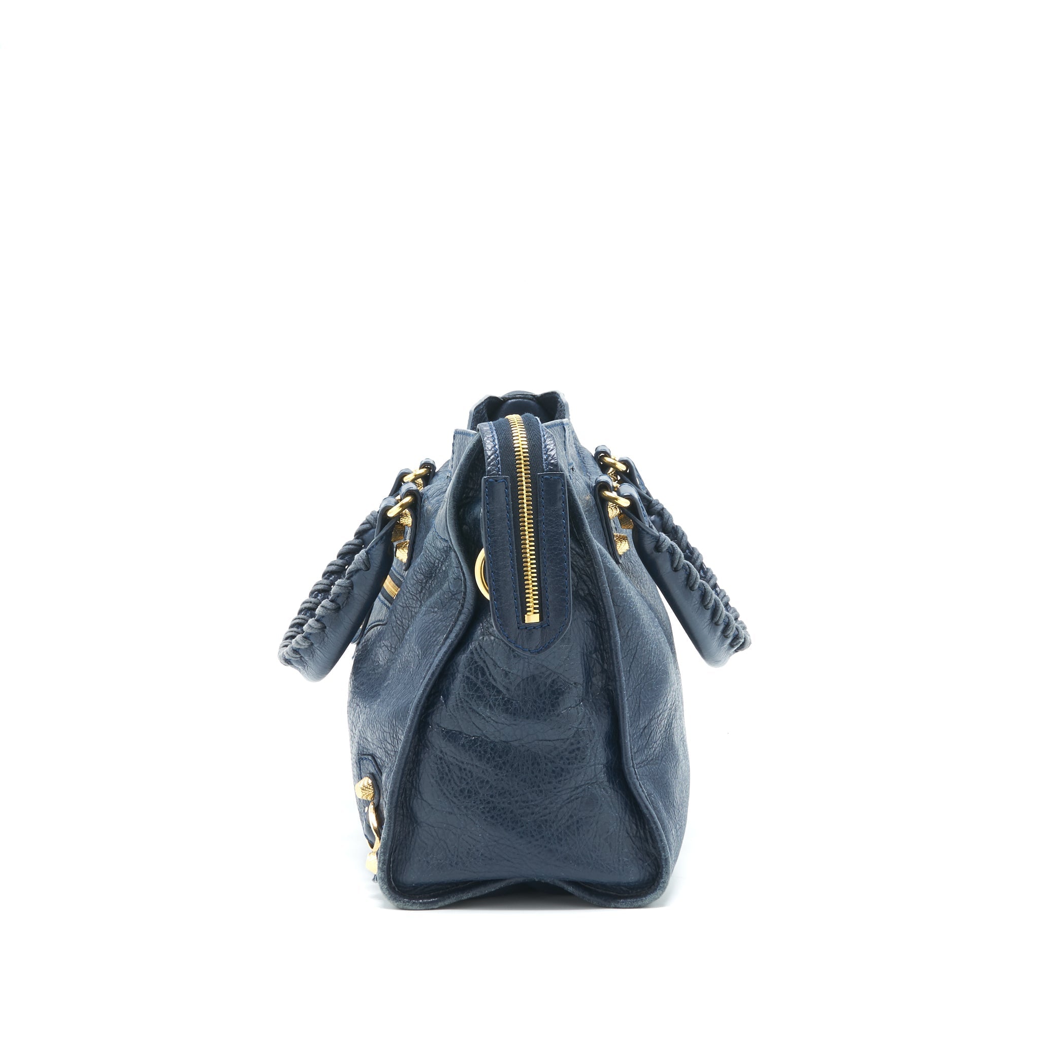 BALENCIAGA CLASSIC CITY BAG NAVY GHW