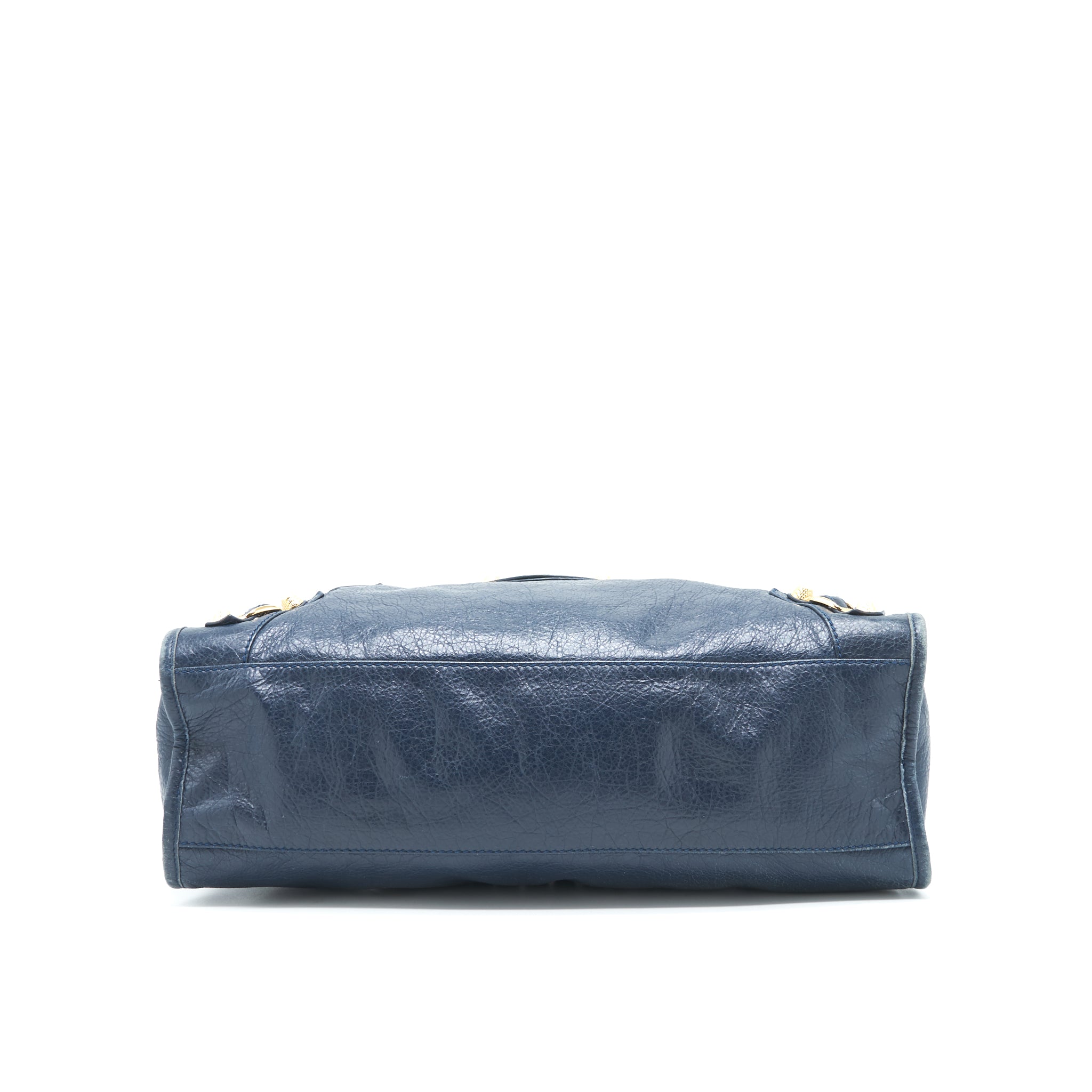 BALENCIAGA CLASSIC CITY BAG NAVY GHW
