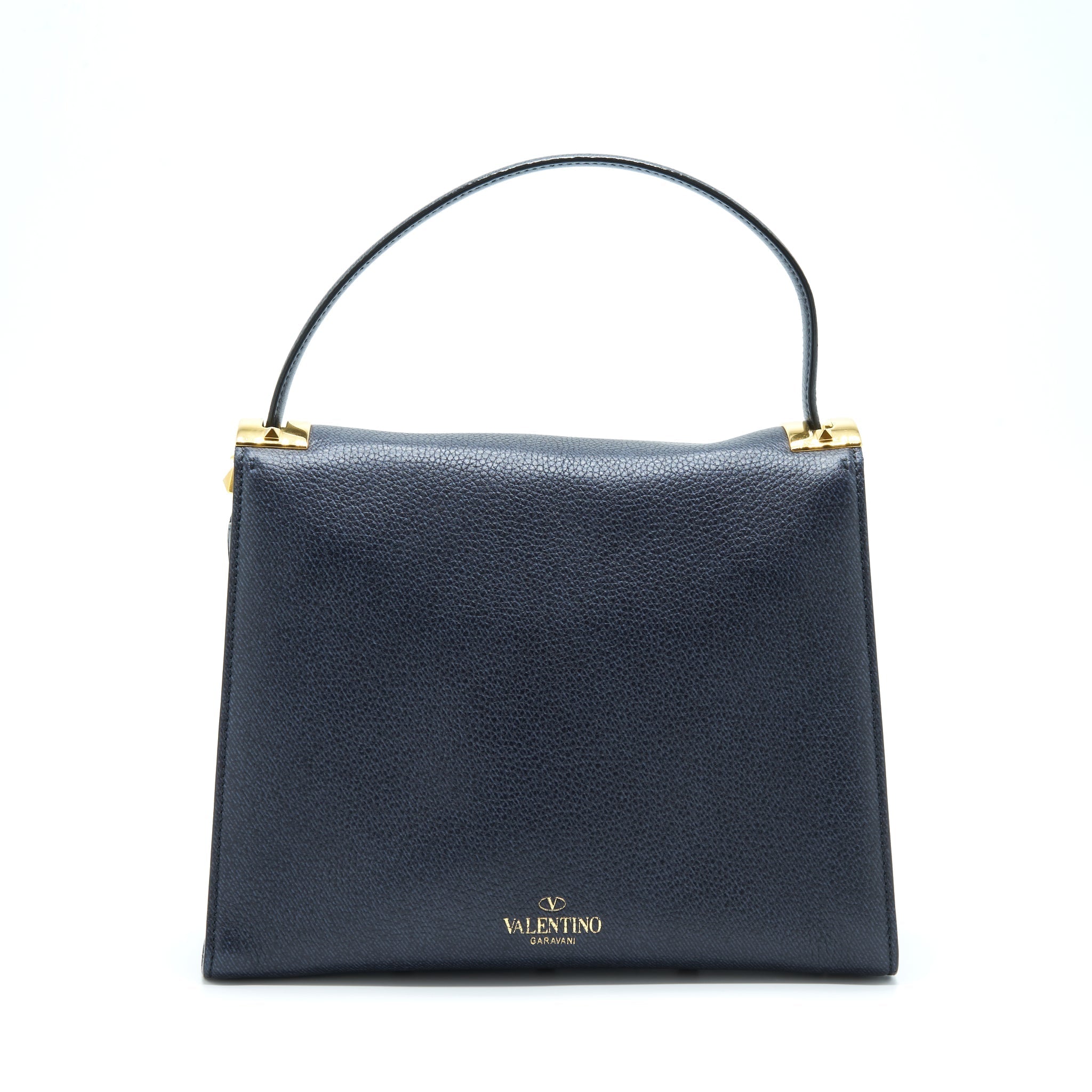 VALENTINO MY ROCKSTUD TOTE BAG NAVY GHW