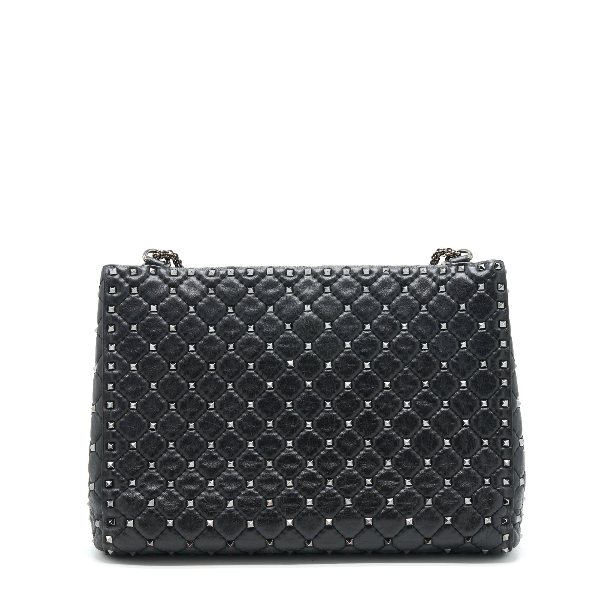 VALENTINO GARAVANI ROCKSTUD TOTE/SHOULDER BAG BLACK SHW