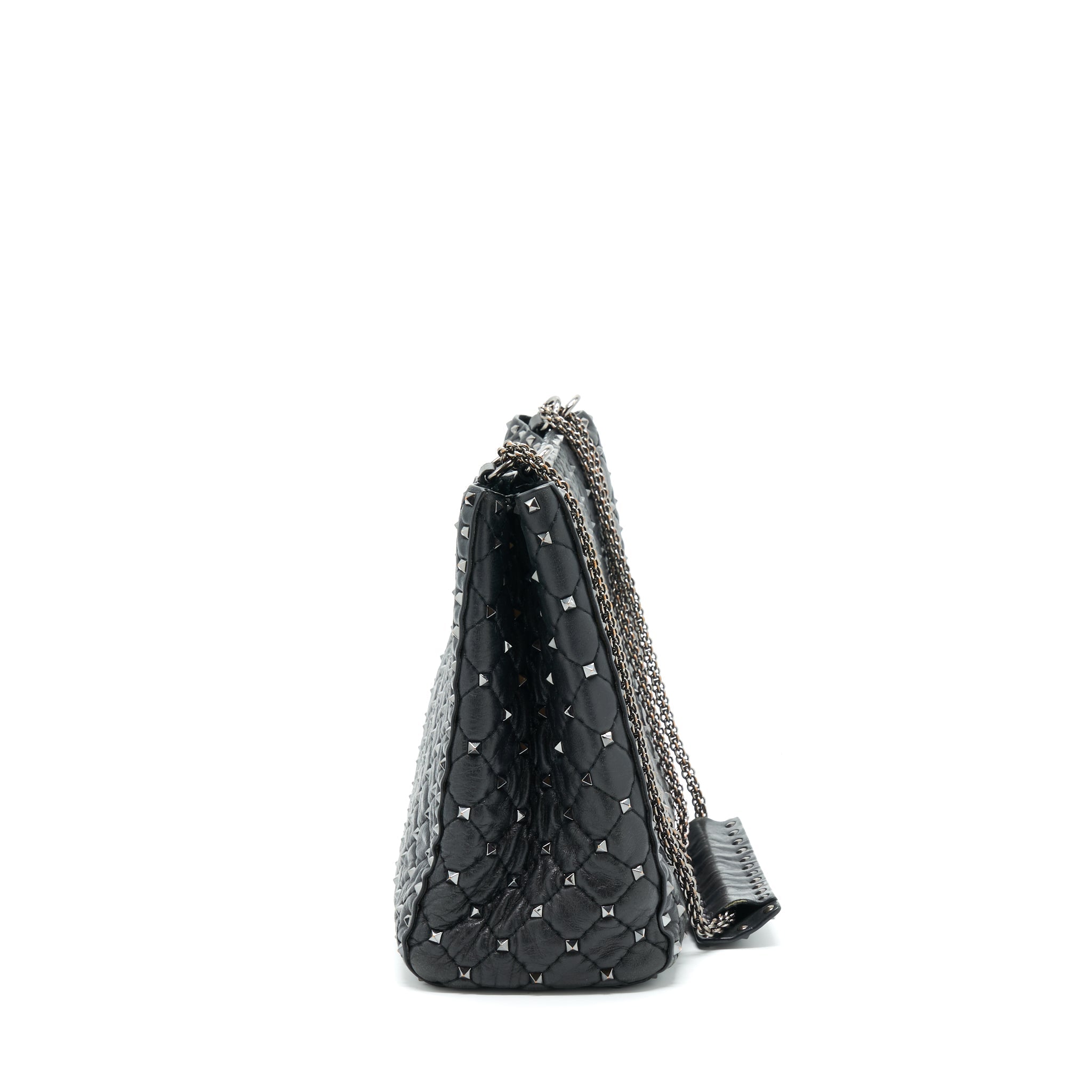 VALENTINO GARAVANI ROCKSTUD TOTE/SHOULDER BAG BLACK SHW