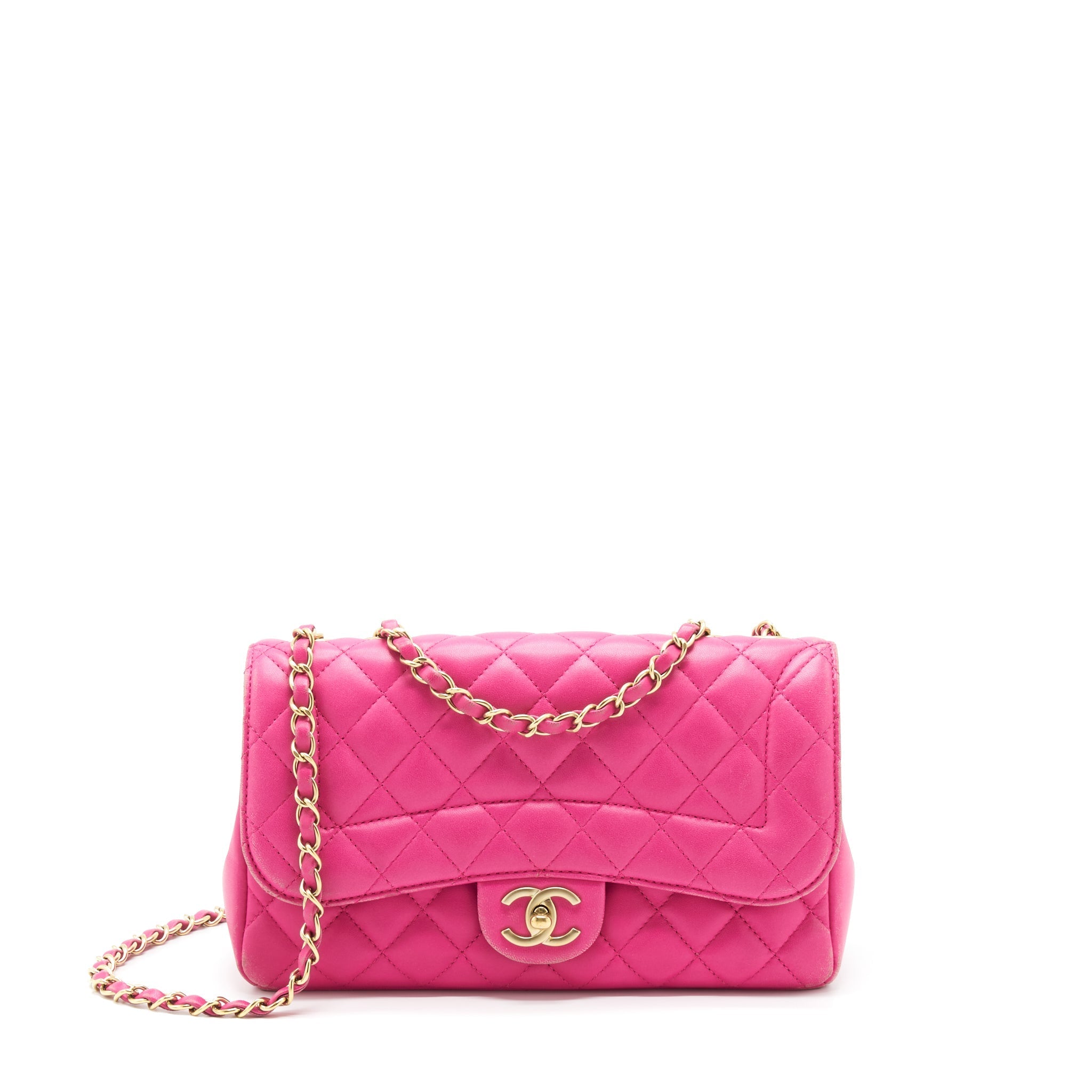 CHANEL QUILTED FLAP BAG LAMBSKIN PINK GHW