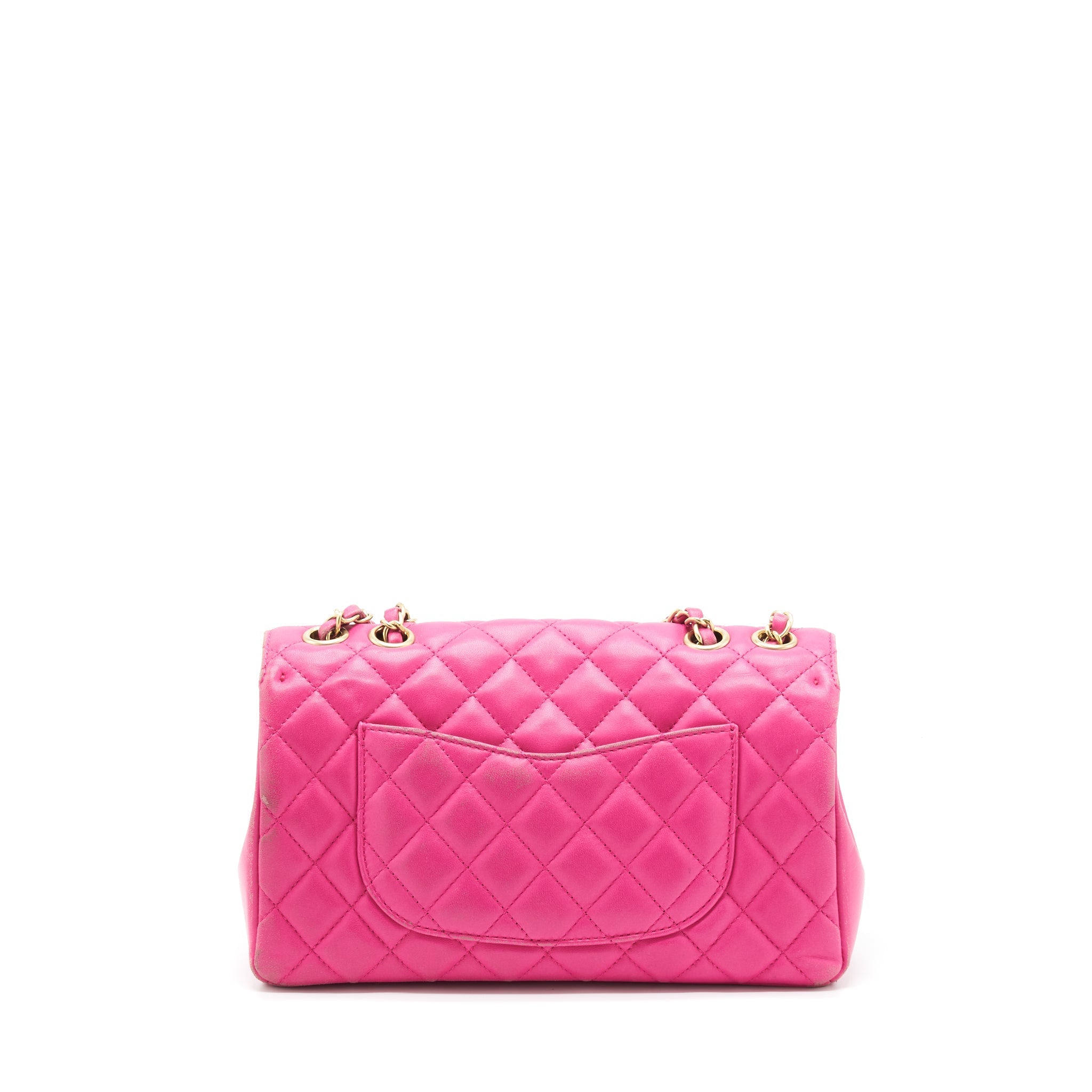 CHANEL QUILTED FLAP BAG LAMBSKIN PINK GHW