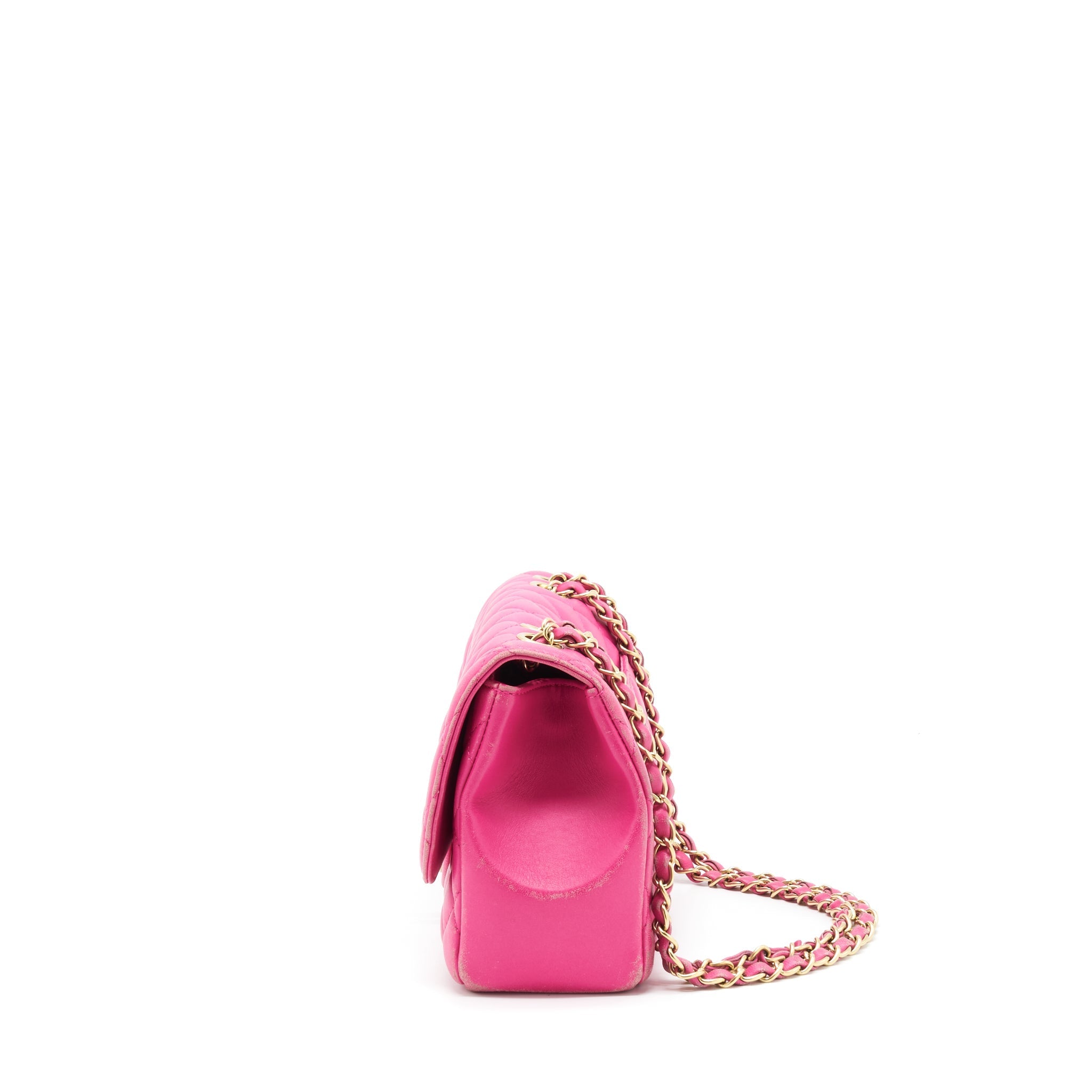 CHANEL QUILTED FLAP BAG LAMBSKIN PINK GHW