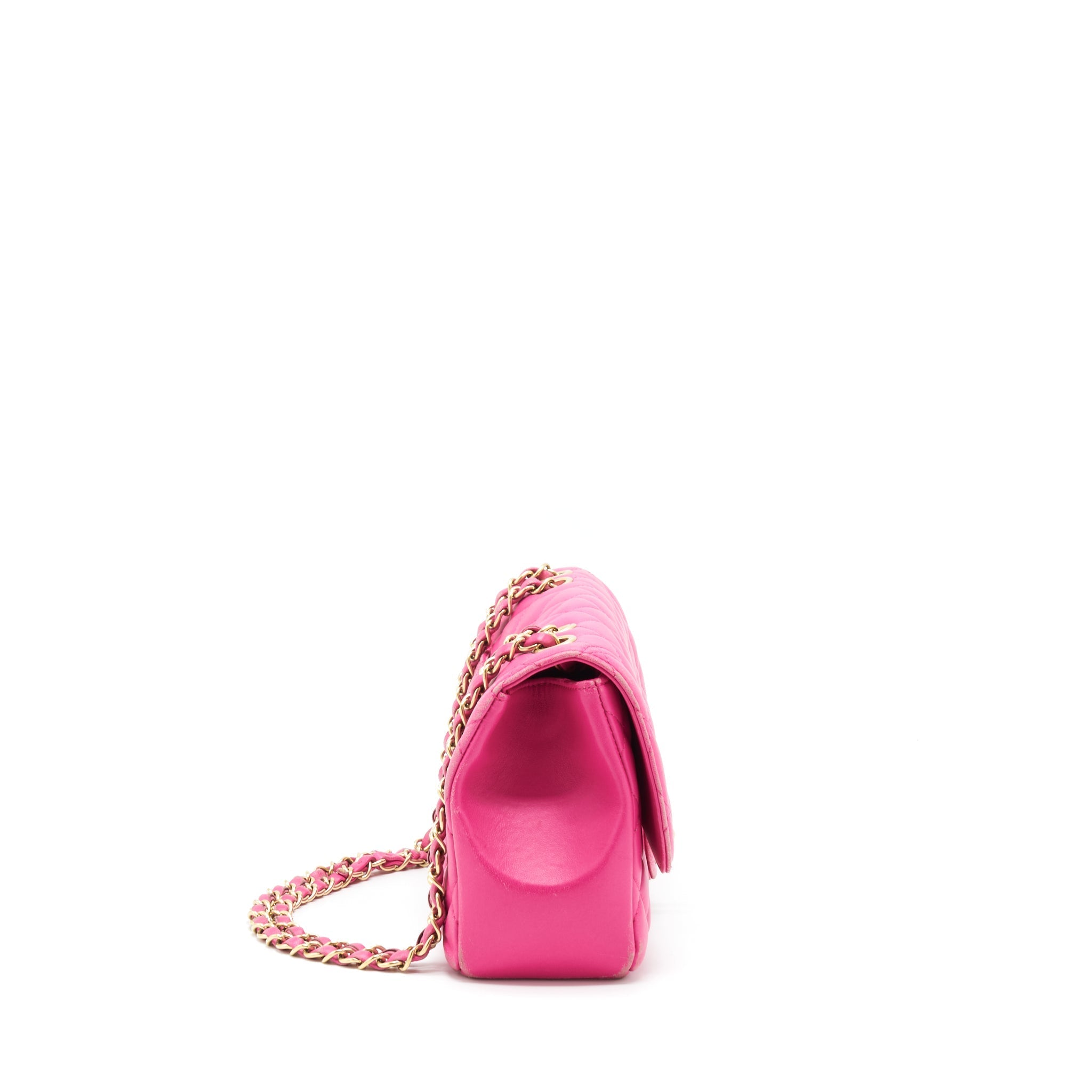 CHANEL QUILTED FLAP BAG LAMBSKIN PINK GHW