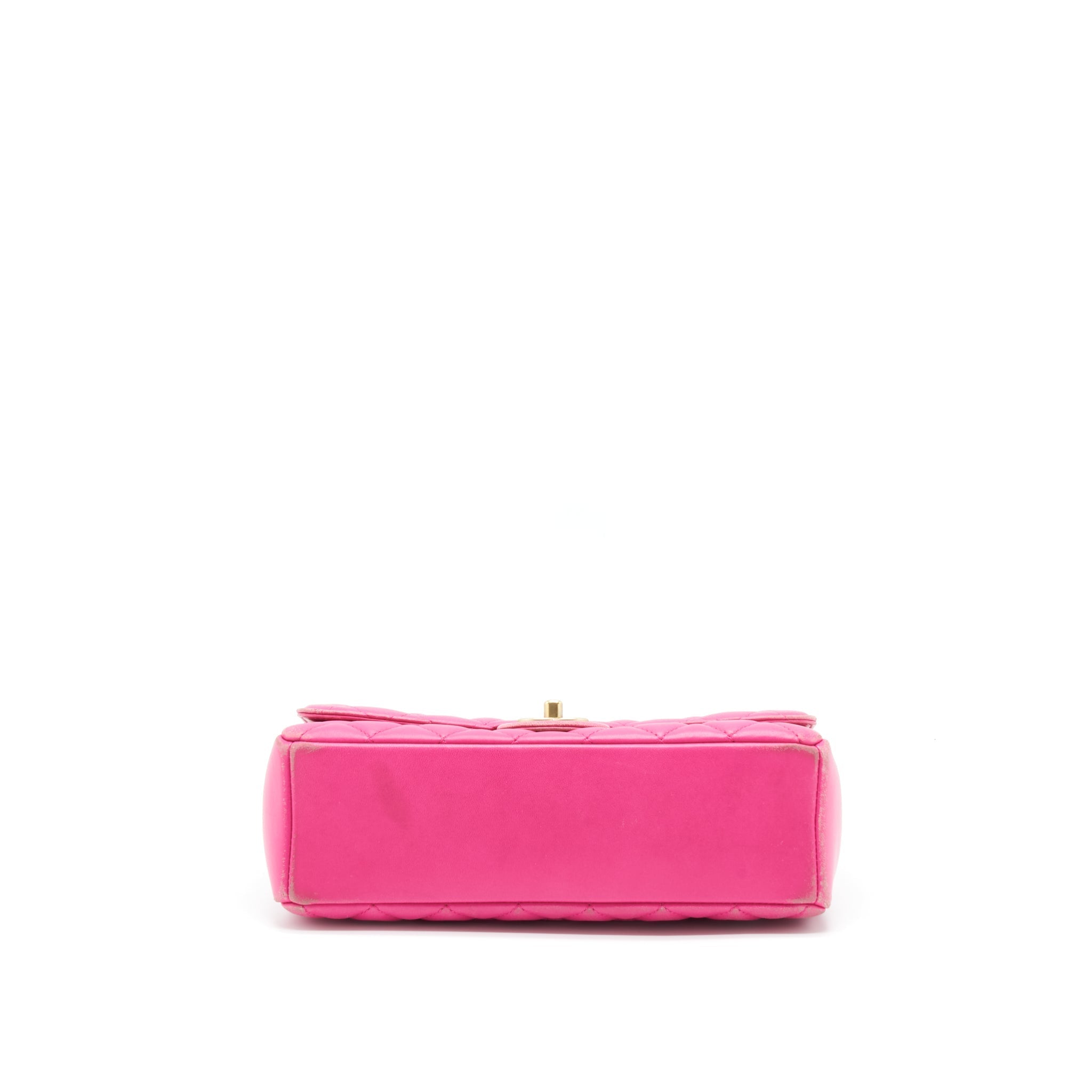 CHANEL QUILTED FLAP BAG LAMBSKIN PINK GHW