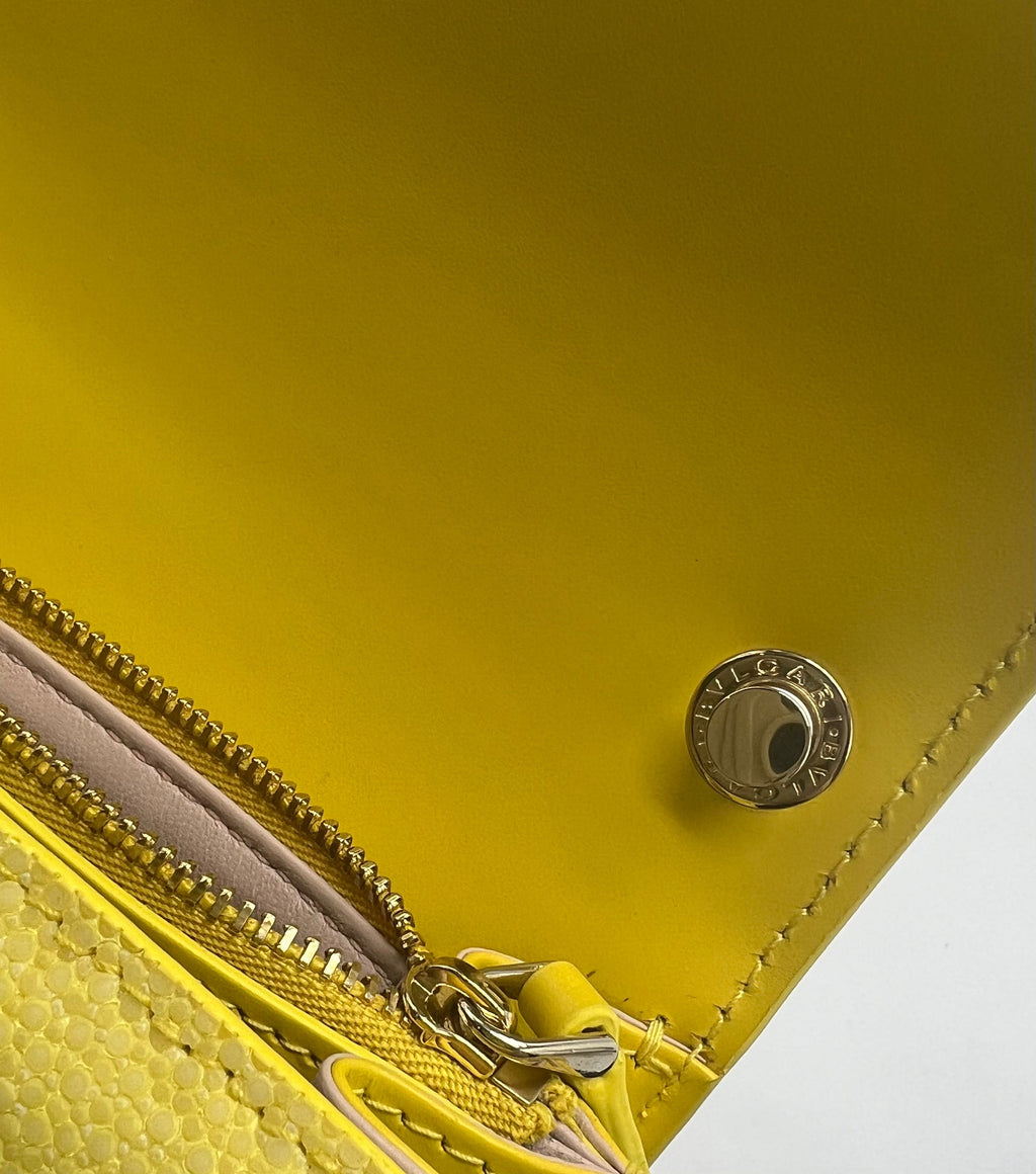 BVLGARI SERPENTI FOREVER CROSSBODY BAG GALUCHAT DAISY TOPAZ/ CALFSKIN LGHW