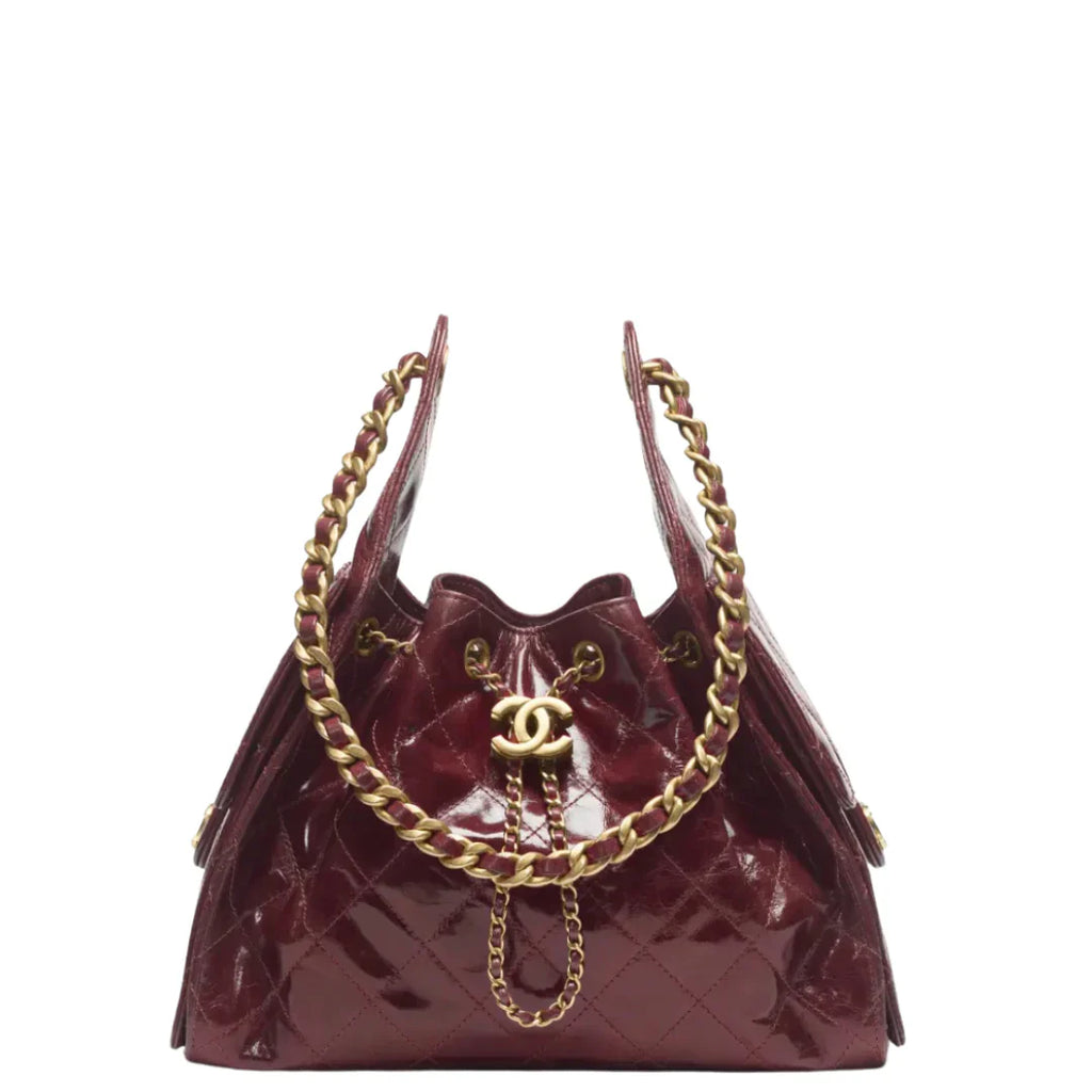 CHANEL 25 BURGUNDY HANDBAG GHW