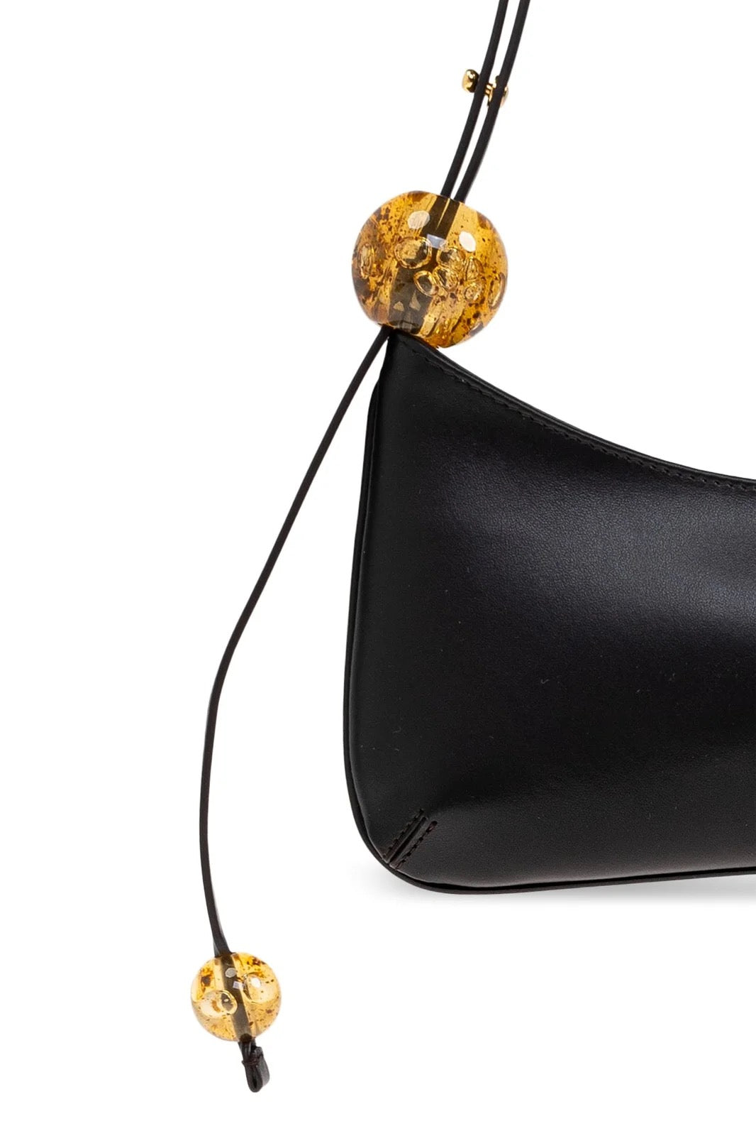 JACQUEMUS BISOU PERLE LOGO PLAQUE SHOULDER BAG
