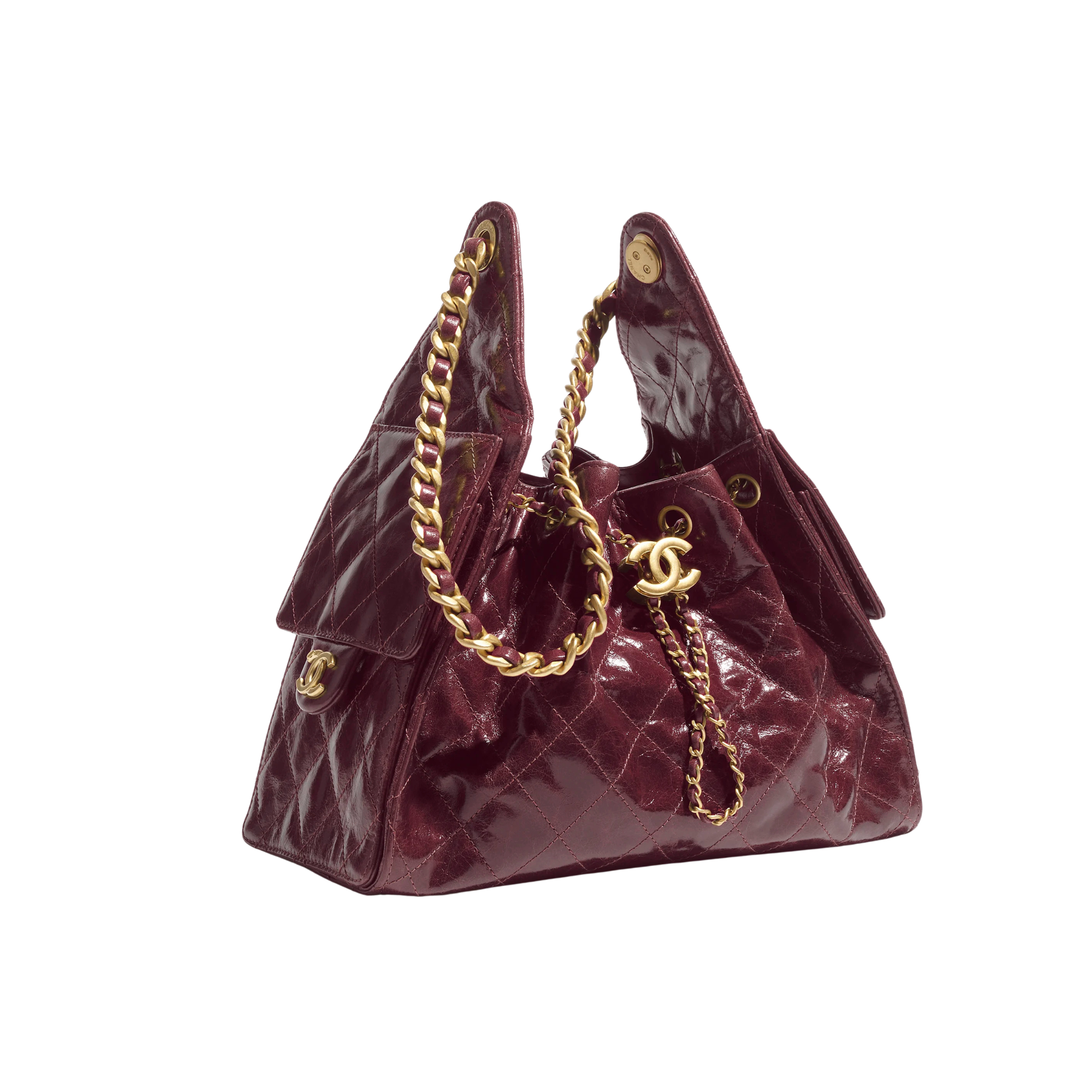 CHANEL 25 BURGUNDY HANDBAG GHW