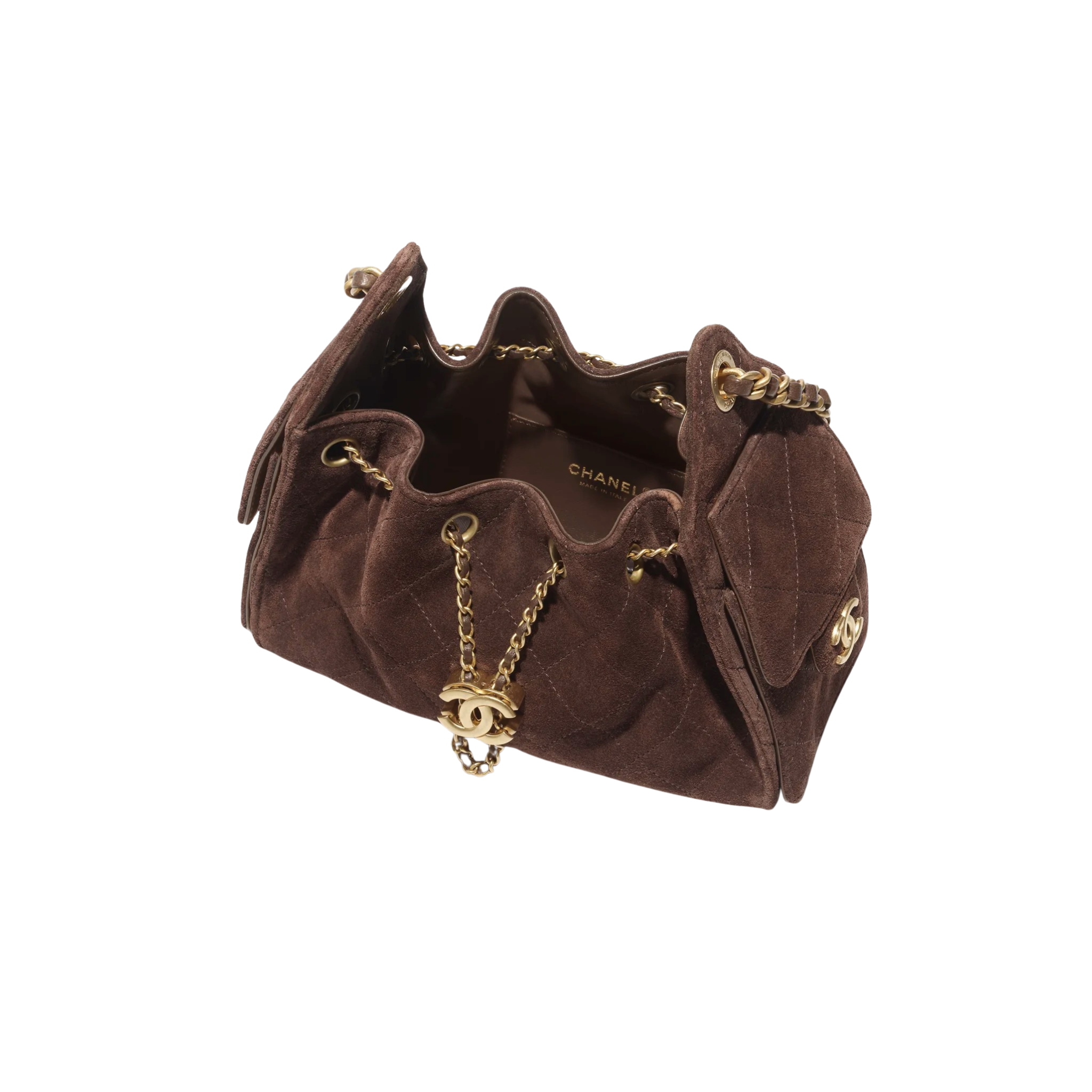 CHANEL 25 SUEDE CALFSKIN MINI HANDBAG GHW
