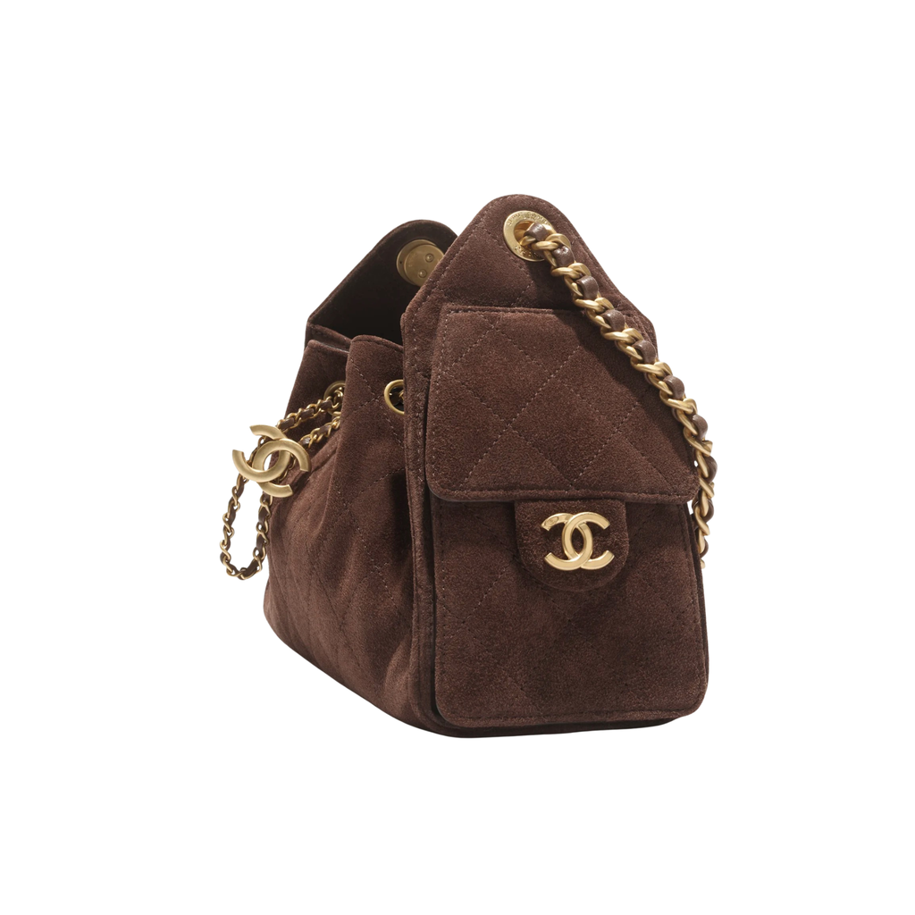 CHANEL 25 SUEDE CALFSKIN MINI HANDBAG GHW