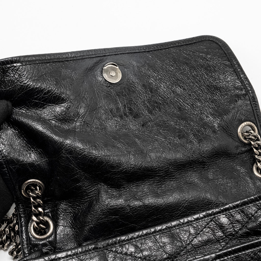 SAINT LAURENT/YSL MEDIUM NIKI CALFSKIN BLACK SHW