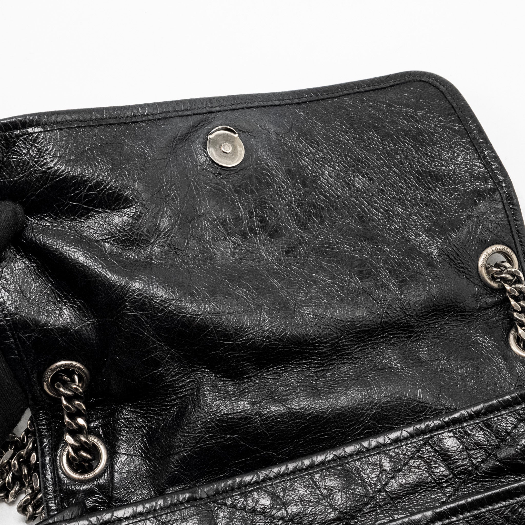 SAINT LAURENT/YSL MEDIUM NIKI CALFSKIN BLACK SHW