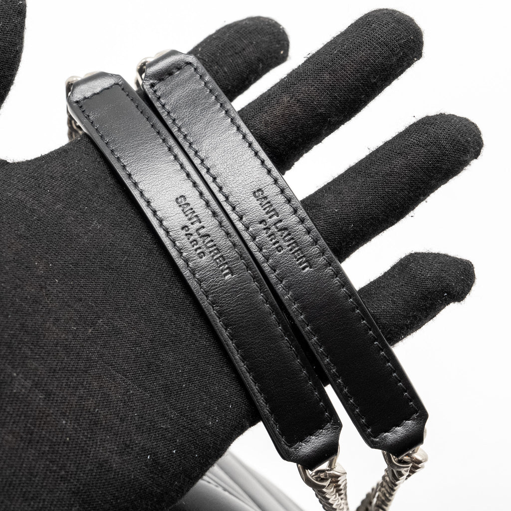SAINT LAURENT MEDIUM LOULOU SHOULDER BAG CALFSKIN BLACK SHW