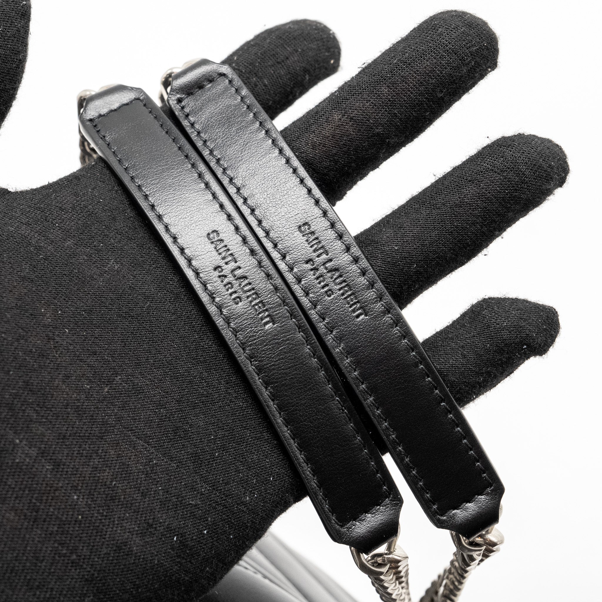 SAINT LAURENT MEDIUM LOULOU SHOULDER BAG CALFSKIN BLACK SHW