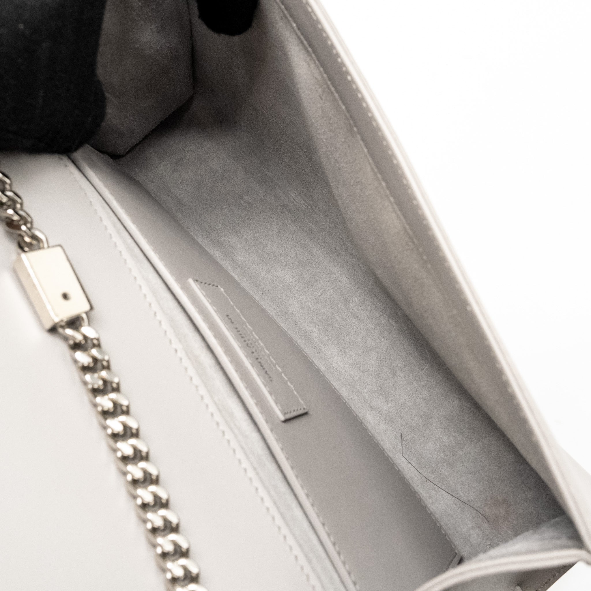 SAINT LAURENT/YSL MEDIUM KATE BAG CALFSKIN GREY SHW
