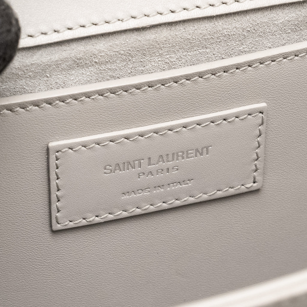 SAINT LAURENT/YSL MEDIUM KATE BAG CALFSKIN GREY SHW