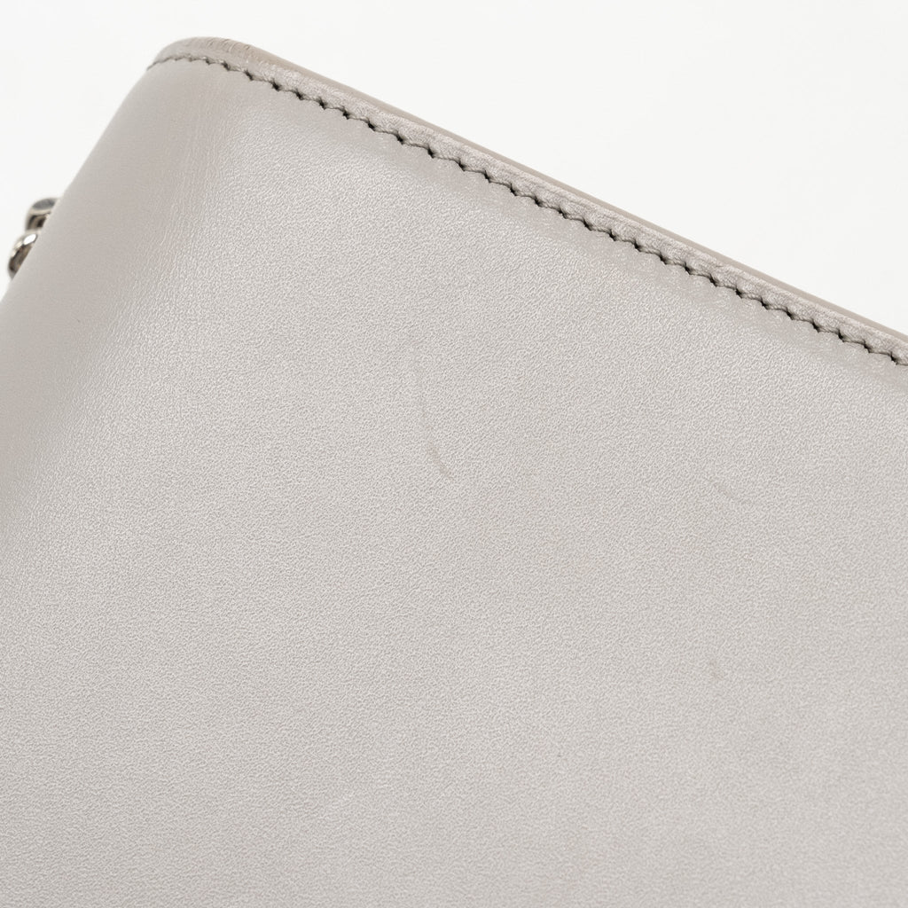 SAINT LAURENT/YSL MEDIUM KATE BAG CALFSKIN GREY SHW