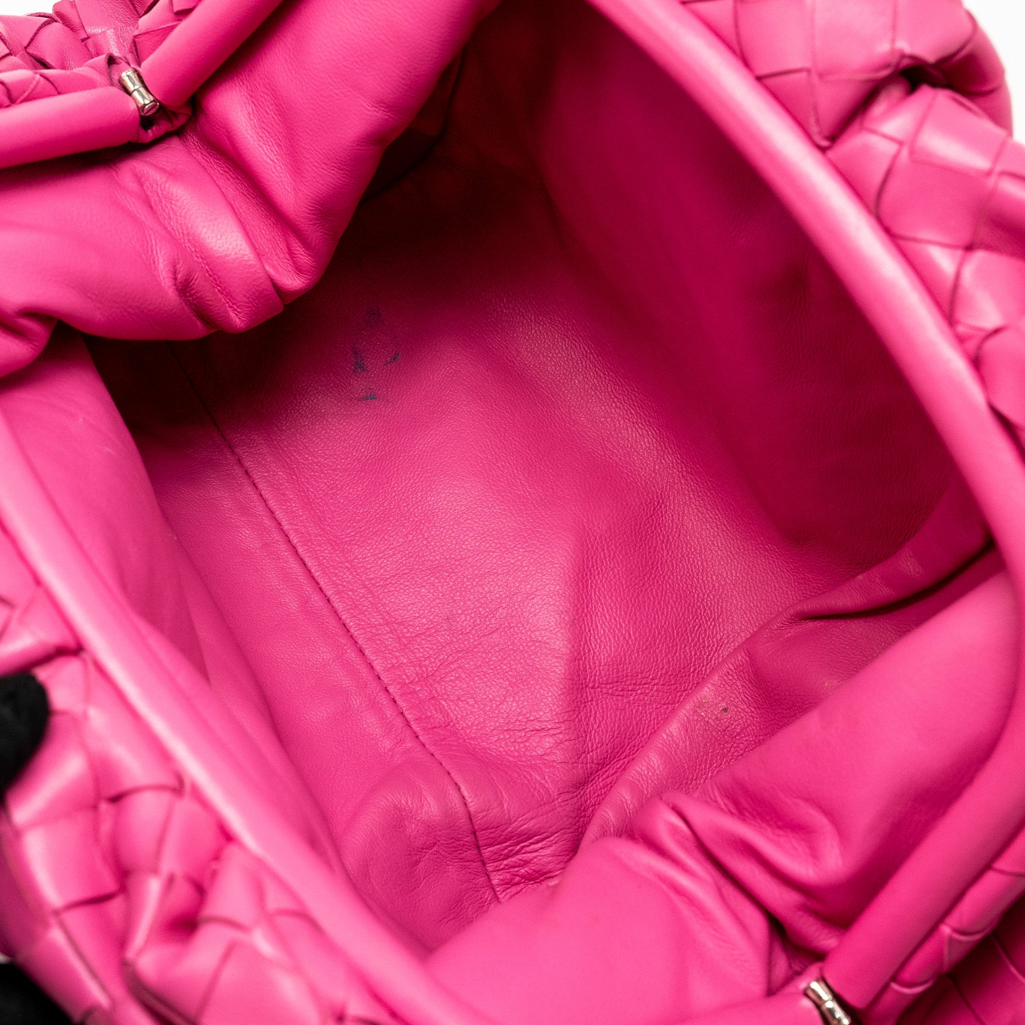 BOTTEGA VENETA INTRECCIATO POUCH LEATHER PINK SHW