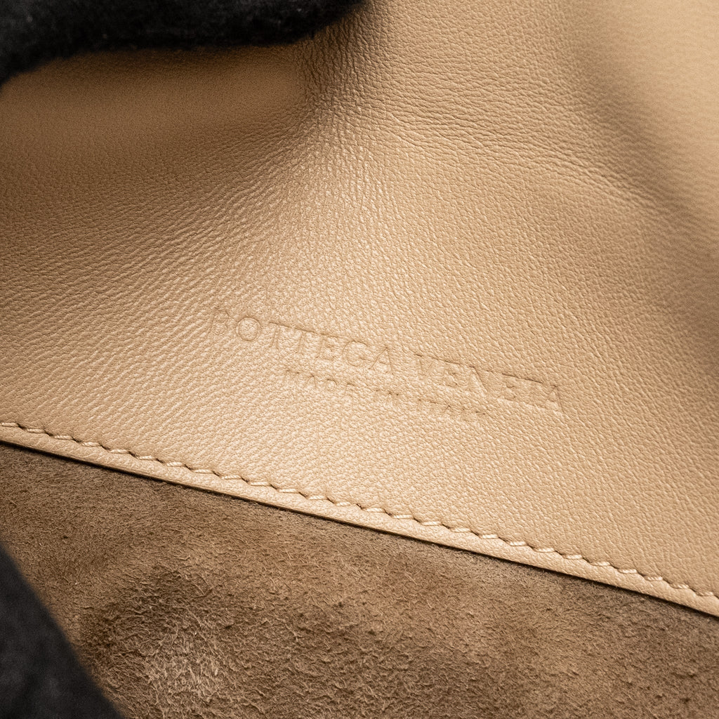 BOTTEGA VENETA TOP HANDLE PIAZZA BAG NAPPA WHITE/BEIGE/LIGHT BROWN MULTICOLOUR HARDWARE
