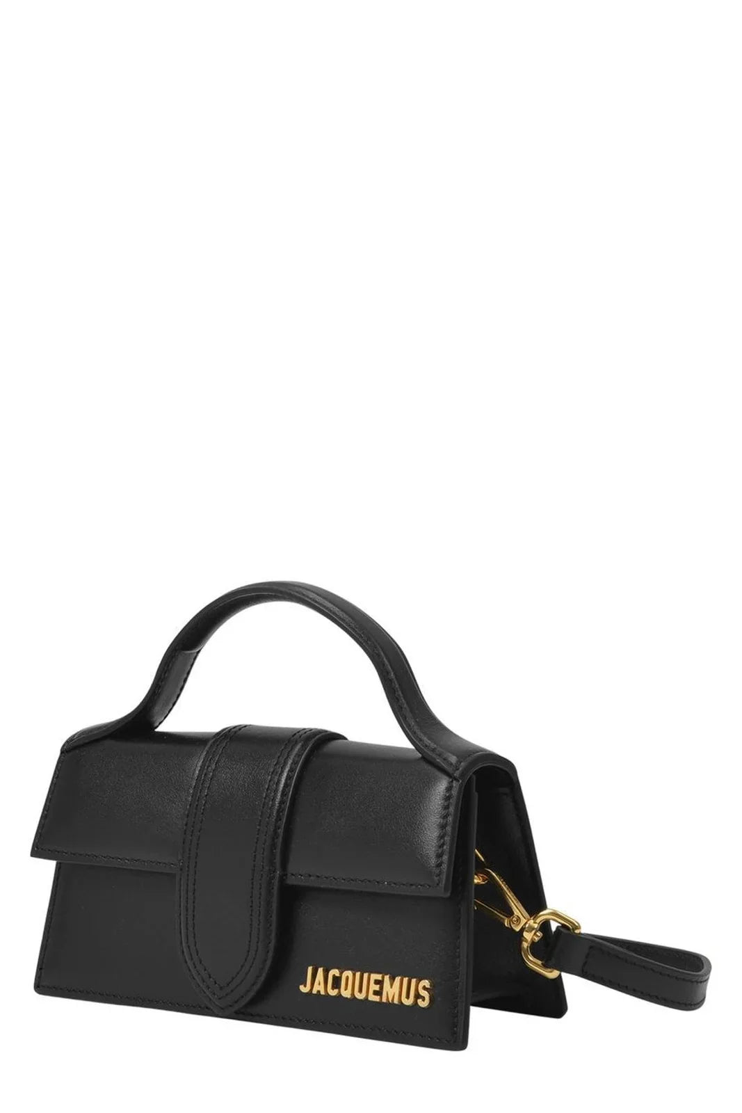 JACQUEMUS LOGO BLACK PLAQUE TOP HANDLE