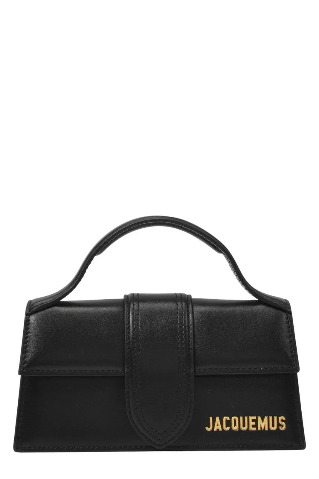 JACQUEMUS LOGO BLACK PLAQUE TOP HANDLE